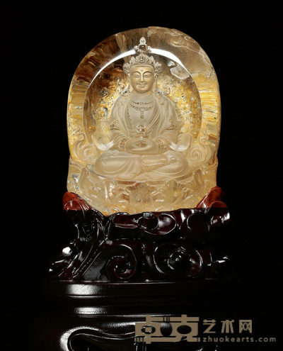 王云庆  长寿佛 水晶摆件 130×94×63mm