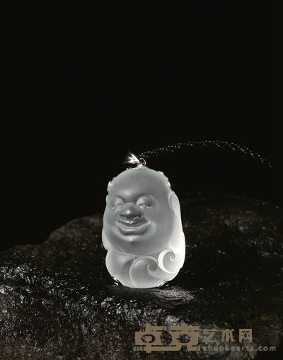 王 平 欢喜弥勒 水晶挂件 35×24×20mm