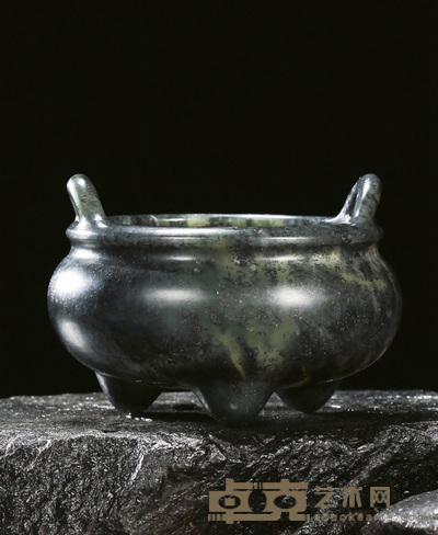 宋鸣放  古韵流芳 青花冲耳炉 85×85×60mm