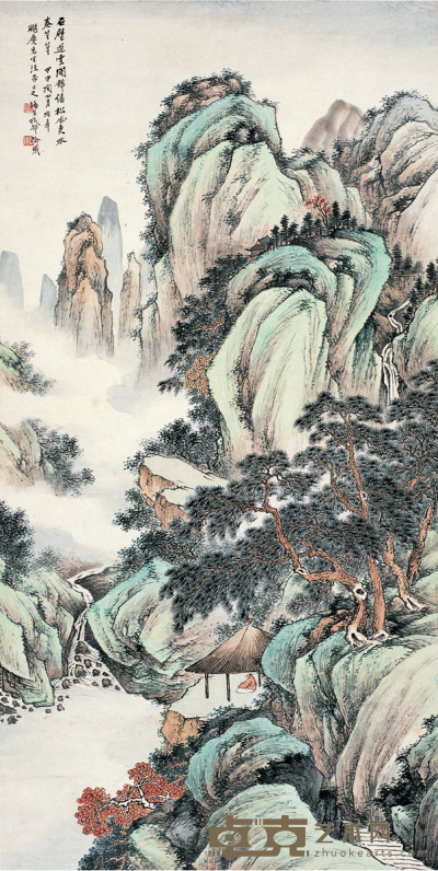 徐　曦  　锦绣松风图 130.5×65.5cm