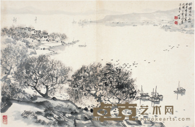 宋文治   太湖之景 65.5×52.5cm