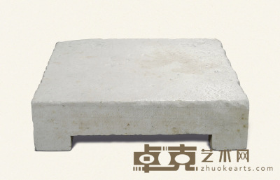 明·汉白玉方形石桌 84.5×84.5×21cm