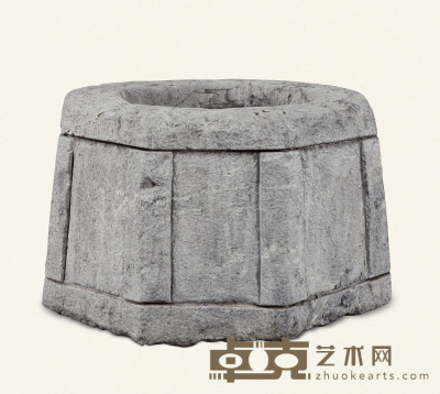 清·太湖石八角井圈 48×48×30cm