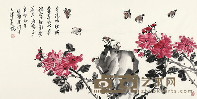 张蒲生 花鸟 软片 70×139cm