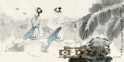 徐宁 赏春图 软片 68×136cm