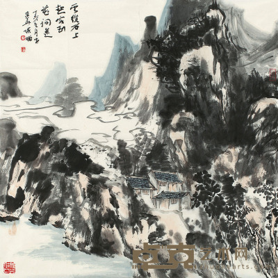 张楠 云纵石上 软片 69×68cm