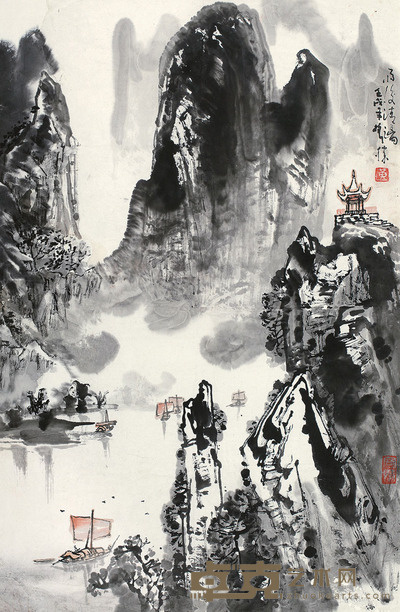 黄格胜 雨后清漓 框 45×68cm