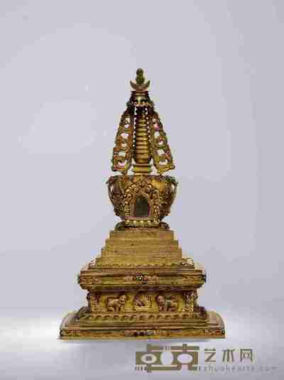 清代 乾隆（1736-1795） 菩提塔 高22.5cm