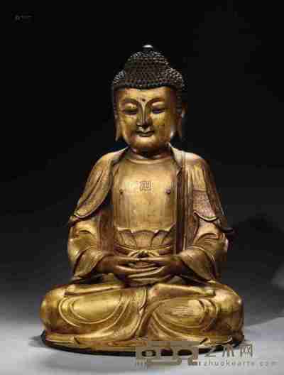 明代（1368-1644） 阿弥陀佛 高53cm