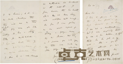 达尔文   亲笔信 25.5×20cm