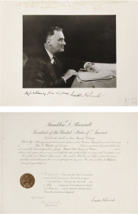 罗斯福  签名照及签名委任状