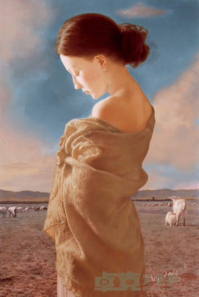 马精虎  托里草原的沉思 90×60cm