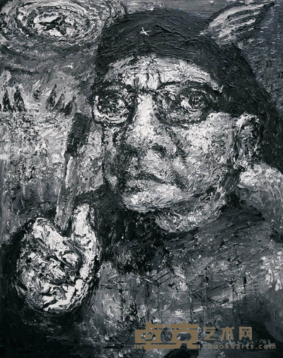 何 工 自画像 100×80cm