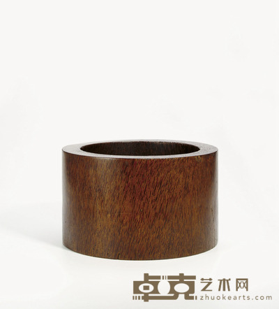 清·桄榔木雕大笔海 高:16cm 直径:26.5cm