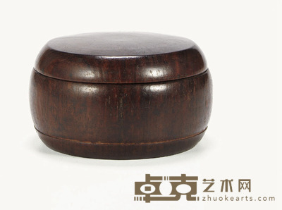 明·黄花梨香盒 高：6cm