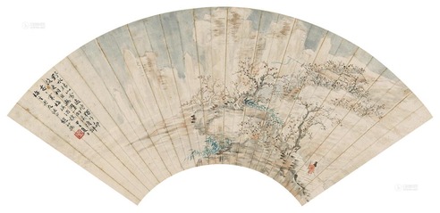 赵叔孺 甲子（1924年）作 雪后独行图 镜心