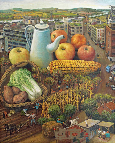 陈树中 2004年作 野草滩镇的边缘 100×80cm