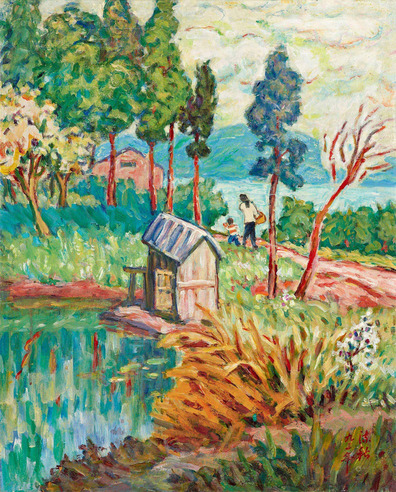 王流秋 1993年作 芳草小路