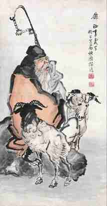李霞 苏武牧羊 立轴