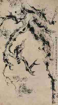 高凤翰 指画松鹰图 立轴