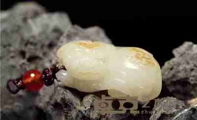 顾镇涛 白玉籽料圆雕貔貅挂件 2.6×1.3×1.2cm