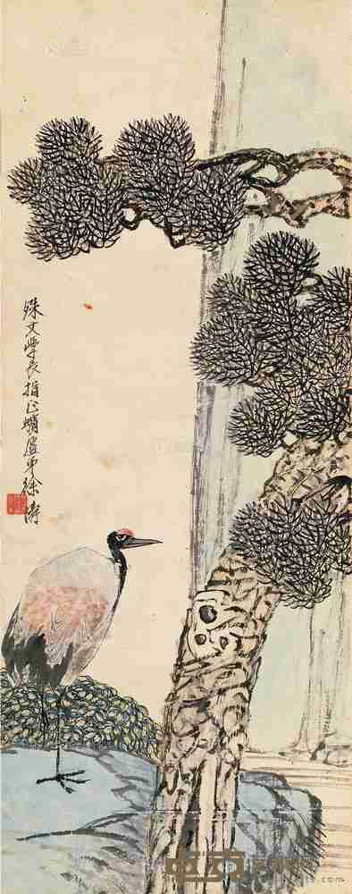 徐涛 松鹤延年 立轴 70×28cm