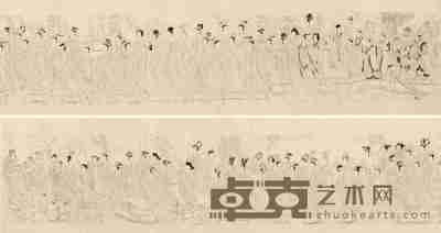 佚名 仙乐图 手卷 33×254cm