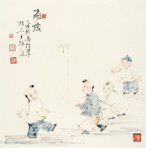 何士扬  飞燕图