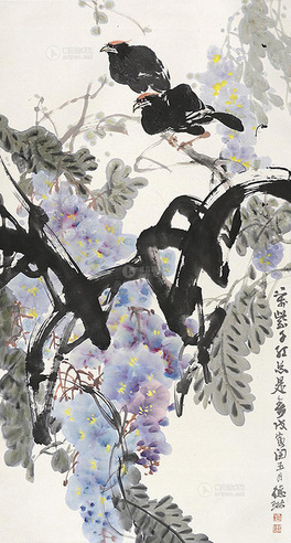 黄德琳 万紫千红总是春 立轴