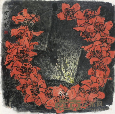陈永锵 木棉 镜框 66.5×66.5cm
