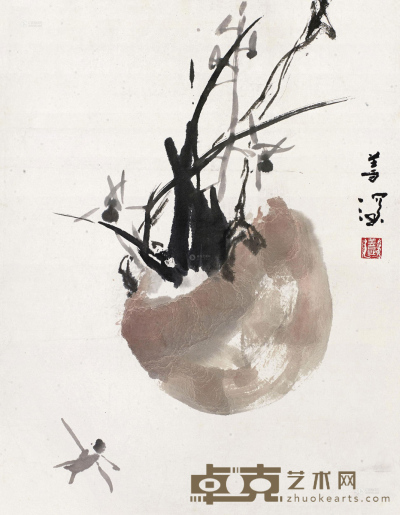 杨善深 兰花 镜框 48×37cm