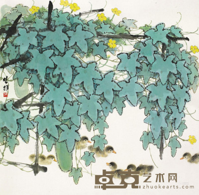 方楚雄 群鸭 镜框 67.5×69cm