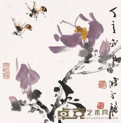 陈永锵 丁亥（2007）年作 秋色 镜框 35×35cm