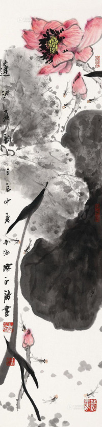 陈永锵 壬辰（2012）年作 莲池夏韵 镜框