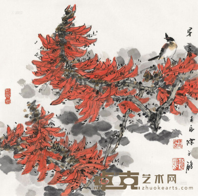 陈永锵 壬辰（2012）年作 早春 镜框 69×69cm