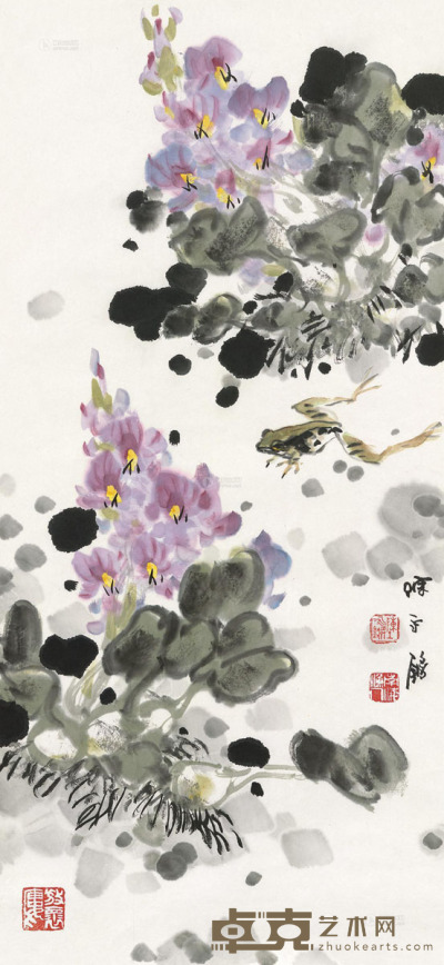 陈永锵 壬辰（2012）年作 水葫芦 镜框 97×45cm