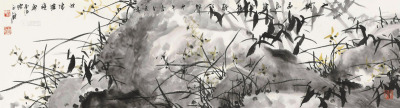 陈永锵 甲午（2014）年作 山幽品鸟语 谷静聆琴声 镜框