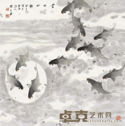 陈永锵 癸巳（2013）年作 云水仙乡 镜框 124×124cm