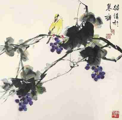 刘继瑛 花鸟 镜片
