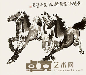 赵复泉《春风得意马蹄疾》 94×77cm