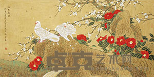 喻继高《江南春晓》 136×69cm