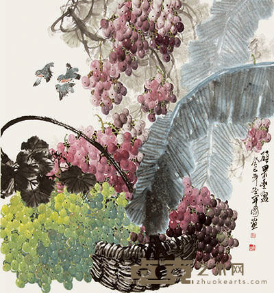 郑开国《硕果丰盈》 96×89cm