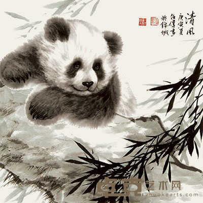 任伟《熊猫》 67×68cm