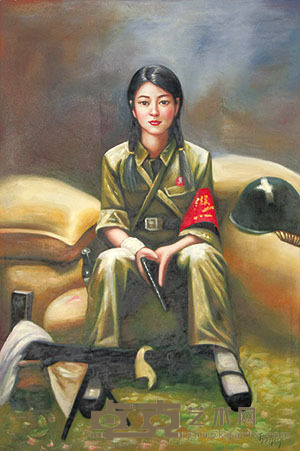 文革 红卫兵（油画） 62×94
