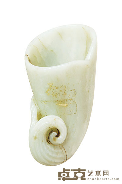 清 白玉福寿牌 径:5.5cm