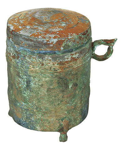 汉 青铜鎏金樽