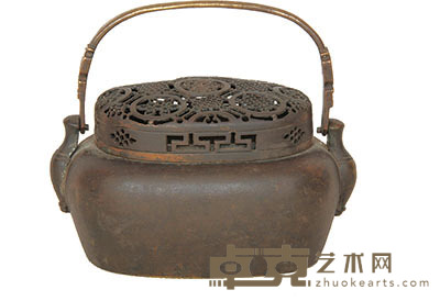 清 铜手炉（椭圆形） 径：14.5cm