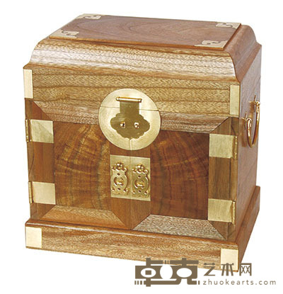 金丝楠水波纹木箱 26×25×18cm