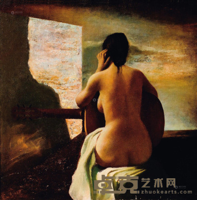 阿赫利明克·彼得·巴乐非里耶维齐 1992年作 音乐（女人体） 91×91cm