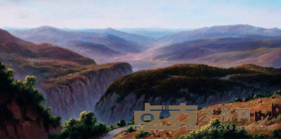 格奥尔基·德米特里耶夫 2011年作 克里特岛山景 50×100cm
